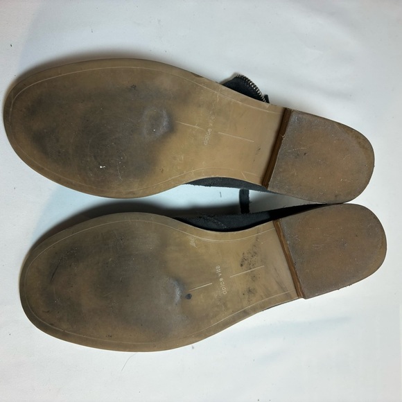 DOLCE VITA Sz 10 Sutton Suede Booties Double Zipper Almond Toe Low Stacked Heel - Picture 6 of 10